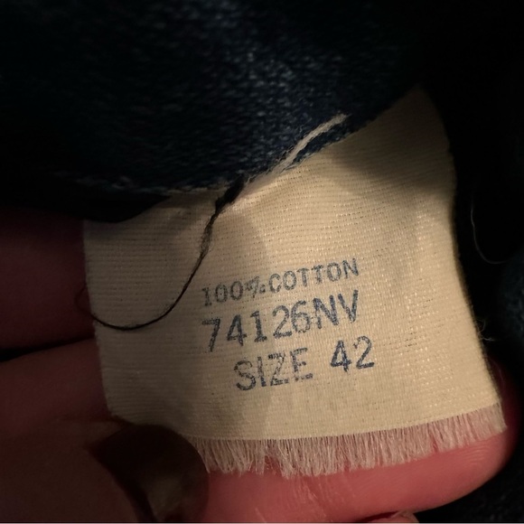 Vintage 70s Wrangler No Fault Denim Jean Jacket Blue Sz 42 Made USA 74126NV - Picture 4 of 12